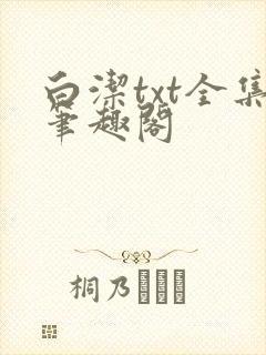白洁txt全集笔趣阁