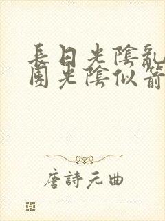 长日光阴乱作一团光阴似箭教主