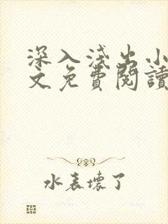 深入浅出小说全文免费阅读笔趣阁