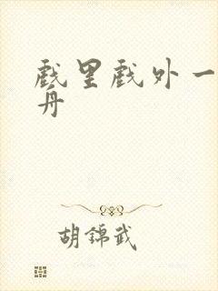 戏里戏外一叶孤舟封面