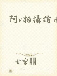 阿v拍摄指南