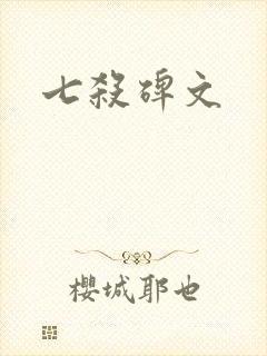 七杀碑文封面