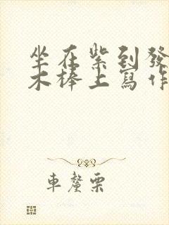 坐在紫到发黑的木棒上写作业