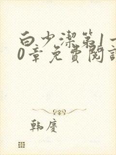 白少洁第1一40章免费阅读封面