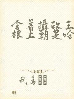 含着摄政王的紫根上朝是啥小说封面