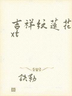 吉祥纹莲花楼txt