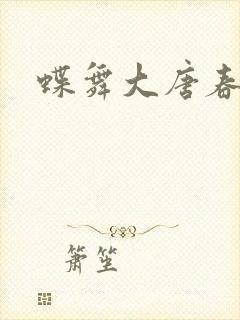 蝶舞大唐春封面