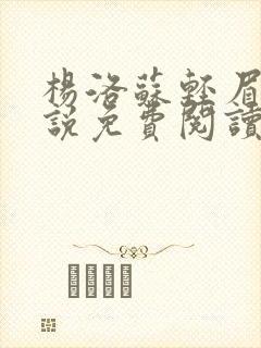 杨洛苏轻眉笔小说免费阅读