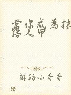 当你成为抹布文路人甲