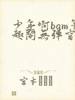 少年啊bgm笔趣阁无弹窗免费