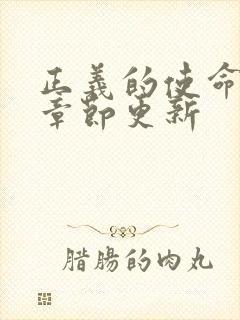 正义的使命最新章节更新