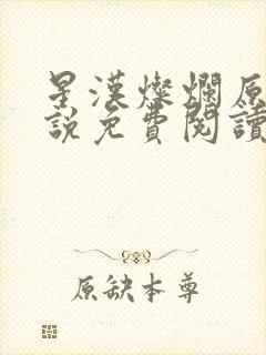 星汉灿烂原著小说免费阅读封面