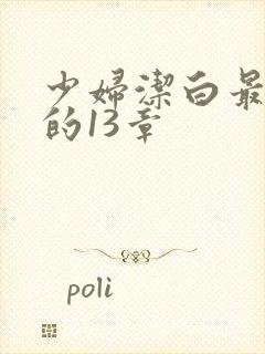 少妇洁白最刺激的13章