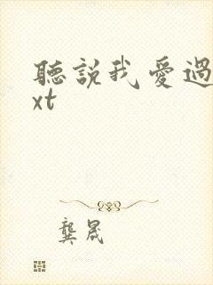 听说我爱过你txt