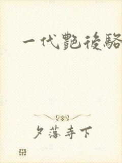 一代艳后骆冰封面