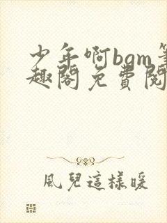 少年啊bgm笔趣阁免费阅读全文下载