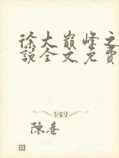 徐大巅峰之路小说全文免费阅读