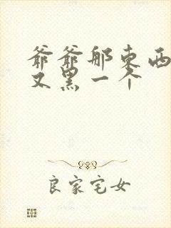 爷爷那东西又大又黑一个封面