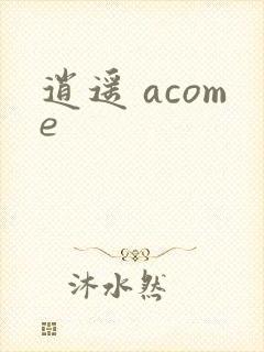 逍遥 acome封面