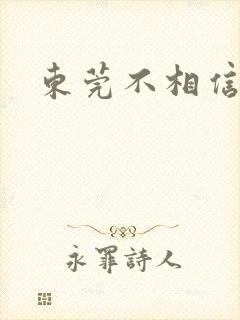 东莞不相信眼泪封面