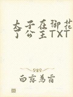 太子在御花园要了公主TXT