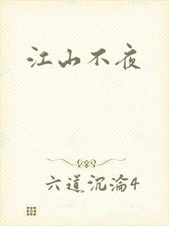 江山不夜封面