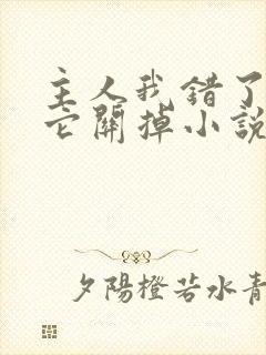 主人我错了请把它关掉小说封面