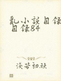 乱小说目录阅读目录84封面