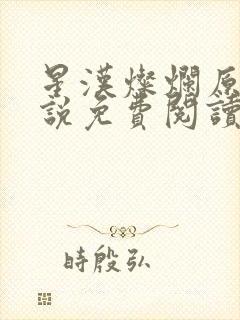 星汉灿烂原著小说免费阅读封面