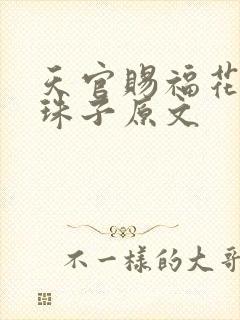 天官赐福花怜塞珠子原文