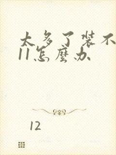 太多了装不下h11怎么办