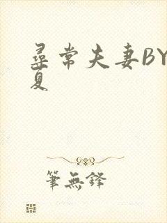 寻常夫妻BY写夏