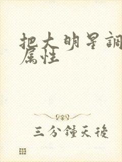 把大明星调成专属性