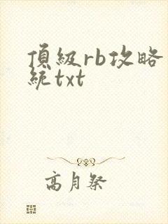 顶级rb攻略系统txt封面