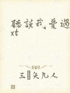 听说我爱过你txt