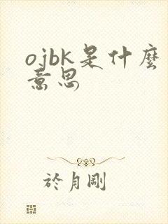 ojbk是什么意思封面