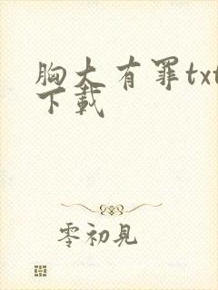 胸大有罪txt下载