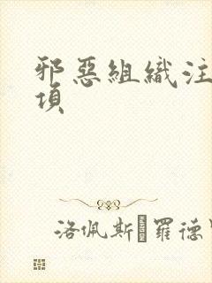 邪恶组织注意事项封面