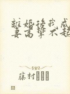 离婚后我成了前妻高攀不起的神