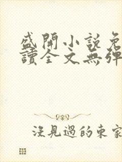 盛开小说免费阅读全文无弹窗