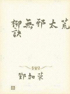 柳无邪太荒吞天诀封面