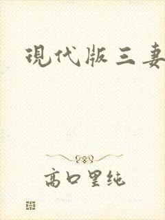 现代版三妻四妾