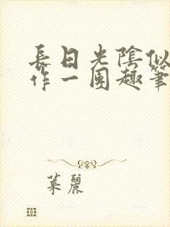 长日光阴似箭乱作一团趣笔阁封面