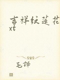 吉祥纹莲花楼txt