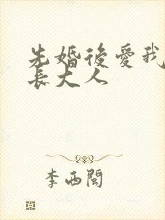 先婚后爱我的市长大人封面