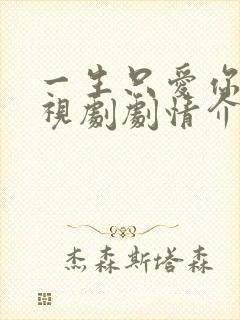 一生只爱你 电视剧剧情介绍