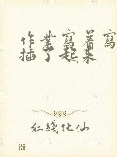 作业写着写着就插了起来