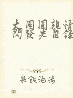 大团圆亲情会闪闪发光目录