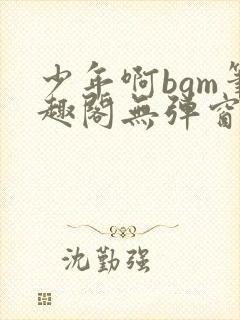 少年啊bgm笔趣阁无弹窗免费