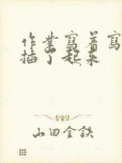 作业写着写着就插了起来